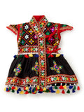 Banjara India Embroidered Kediya Dhoti Set For Boys and Girls_KD-CKS-Black