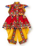 Banjara India Embroidered Kediya Dhoti Set For Boys and Girls_KD-CKS-Red