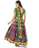 Banjara India Cotton Long Flair Aari Embroidery Kutch Work (Lehenga Choli) Chaniya Choli Set with Dupatta -(CC-DHINGALI-02)