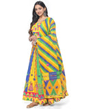 Banjara India Cotton Long Flair Aari Embroidery Kutch Work (Lehenga Choli) Chaniya Choli Set with Dupatta-DND03