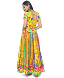 Banjara India Cotton Long Flair Aari Embroidery Kutch Work (Lehenga Choli) Chaniya Choli Set with Dupatta-DND03