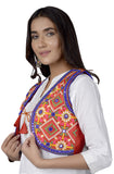 Cotton Kutchi Embroidered Short Jacket/Koti/Shrug (CJK-03) -Red