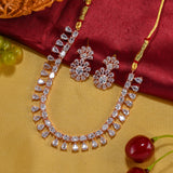 Charms Sparkling AD Jewellery Set with Earrings for Women/Girls (NECK-36)