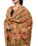 Banjara India Women's Pure Cotton Aari Embroidery & Foil Mirrors Dupatta (Rasna) Beige - RSN14 - Banjara India