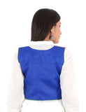 Banjara India Women’s Cotton Blend Kutchi Embroidered Sleeveless Short Ethnic Jacket/Koti (SSE-1001) – Blue - Banjara India