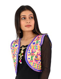 Banjara India Women’s Cotton Blend Kutchi Embroidered Sleeveless Short Ethnic Jacket/Koti (SSE-3003) – Beige - Banjara India
