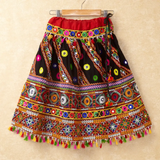 Banjara India Kutchi Emboidered Black Girls Chaniya Choli with Dupatta (CC-WAVE) - Black