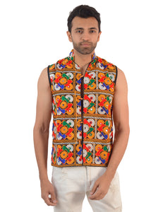 Banjara India Kutch Work Embroidered Navratri Koti/Jacket for Men