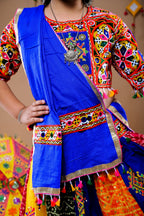 Banjara India Festive Wear Kutchwork Embroidered Girls Lehenga Choli Set with Dupatta (CC-SNDO) - Blue