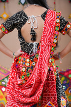 Banjara India Festive Wear Kutch work Embroidered Girls Lehenga Choli Set with Dupatta (CC-FRNA) - Red
