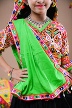 Banjara India Festive Wear Kutchwork Embroidered Girls Lehenga Choli Set with Dupatta (CC-JHMK) - Black