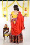 Banjara India Cotton Long Flair Aari Embroidery Kutch Work (Lehenga Choli) Chaniya Choli Set with Dupatta -(CC-RING-YELLOW)