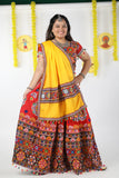 Banjara India Cotton Long Flair Aari Embroidery Kutch Work (Lehenga Choli) Chaniya Choli Set with Dupatta -(CC-RING-RED)
