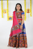 Banjara India Cotton Long Flair Aari Embroidery Kutch Work (Lehenga Choli) Chaniya Choli Set with Dupatta -(CC-RING-BLUE)