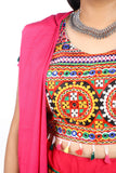Banjara India Cotton Long Flair Aari Embroidery Kutch Work (Lehenga Choli) Chaniya Choli Set with Dupatta -(CC-BWR-Blue