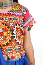 Banjara India Kutchi Embroidered Pink Girls Chaniya Choli with Dupatta (CC1-BWR) - Pink