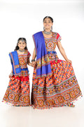 Mother-Daugther Combo Cotton Embroidered Lehenga Choli Set (BWR- Combo) - Pink