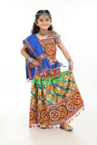 Banjara India Kutchi Embroidered Girls Chaniya Choli with Dupatta (KCC-BWR) - Green