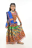Banjara India Kutchi Embroidered Girls Chaniya Choli with Dupatta (KCC-BWR) - Green
