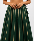 Banjara India Black Roman Silk Kali Skirt/Chaniya – Skirt-GoldenKali-Bottle Green