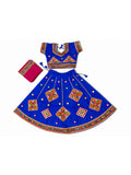 Banjara India Kutchi Embroidered Girls Chaniya Choli with Dupatta (CC-ButtaWork) -Blue