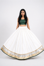 Banjara India Black Premium Rayon Kali Skirt/Chaniya – Skirt-Sona Chandi- White