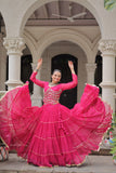 Banjara India  Long Flair Lehenga Choli Setp- Pink