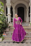 Banjara India  Long Flair Lehenga Choli Setp- Purple