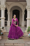 Banjara India  Long Flair Lehenga Choli Setp- Purple