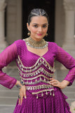Banjara India  Long Flair Lehenga Choli Setp- Purple