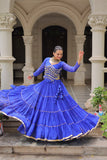 Banjara India  Long Flair Lehenga Choli Set- Blue