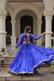 Banjara India  Long Flair Lehenga Choli Set- Blue