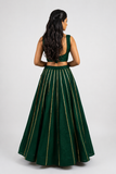 Banjara India Black Roman Silk Kali Skirt/Chaniya – Skirt-GoldenKali- Black
