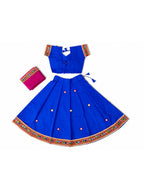 Banjara India Kutchi Embroidered Girls Chaniya Choli with Dupatta (CC-ButtaWork) -Blue
