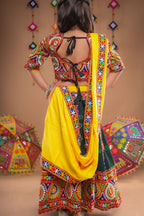 Banjara India Festive Wear Kutchwork Embroidered Girls Lehenga Choli Set with Dupatta (CC-SCKK) - Green