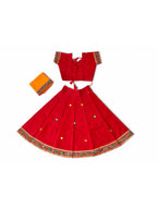 Banjara India Kutchi Embroidered Girls Chaniya Choli with Dupatta (CC-ButtaWork) - Red
