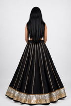 Banjara India Black Premium Rayon Kali Skirt/Chaniya – Skirt-Sona Chandi- Black