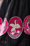 Banjara India Kutchi Embroidered Girls Chaniya Choli with Dupatta (CC-Bird)-Black