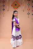 Banjara India Kutchi Embroidered Girls Chaniya Choli with Dupatta (CC-Bird)-White
