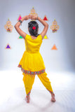 Banjara India Kutchi Embroidered Girls Dhoti Set (DHT-111) - Yellow