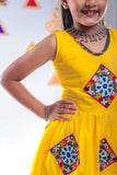 Banjara India Kutchi Embroidered Girls Dhoti Set (DHT-111) - Yellow