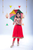 Banjara India Kutchi Emboidered White Girls Dhoti Set (DHT-222) -Red