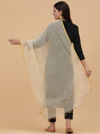 Banarasi Silk Dupatta- Beige (BNRS-Beige)