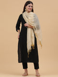 Banarasi Silk Dupatta- Beige (BNRS-Beige)