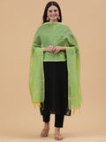 Banarasi Silk Dupatta- P. Green (BNRS-P. Green)