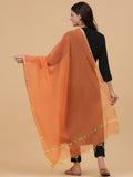 Banarasi Silk Dupatta- Beige (BNRS-Orange)