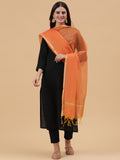 Banarasi Silk Dupatta- Beige (BNRS-Orange)