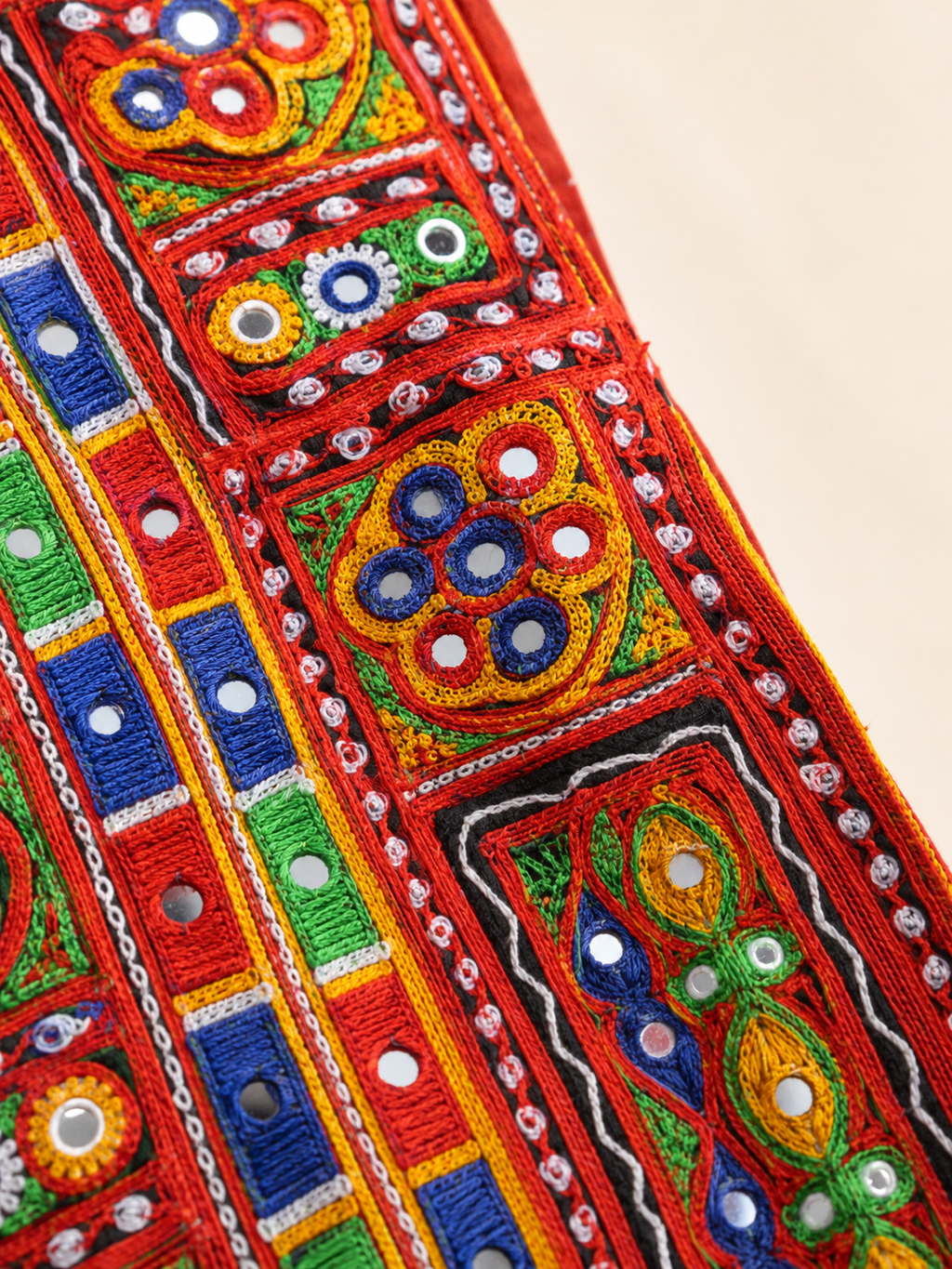 Banjara India Multicolor Kutchi Embroidered Ethnic Jacket for Men | Mirror Work Nehru Jacket | Festive & Navratri Wear (Men-Koti-04)