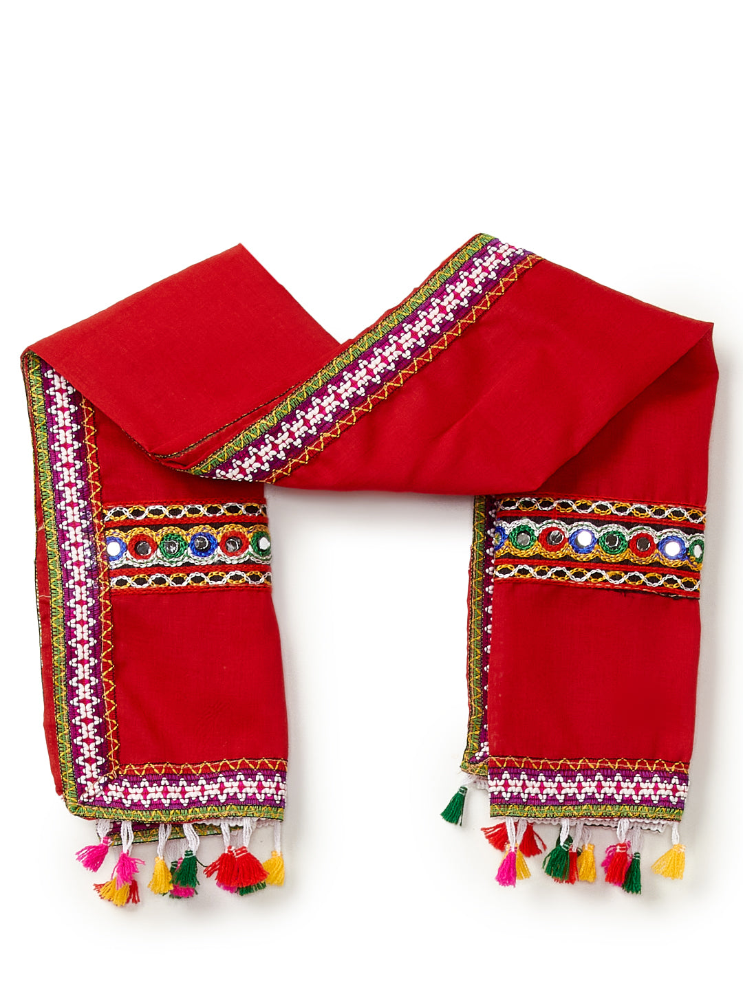 Banjara India Kutchi Emboidered Black Girls Lehenga Choli with Dupatta (CC-BTTA) - Black