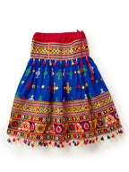 Banjara India Kutchi Emboidered Blue Girls Lehenga Choli with Dupatta (CC-BTTA) - Blue